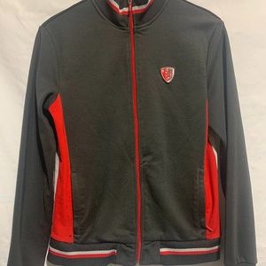 Mossimo Men's Full Zip Up Crew Neck Sweater size Small Black